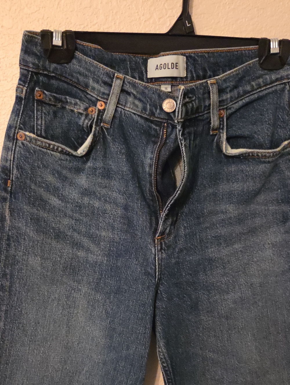 Agolde Women's Vintage Blue Straight Jeans